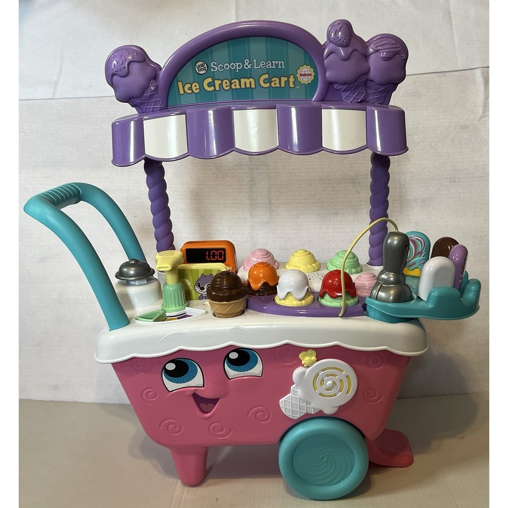 Leap Frog Scoop and Learn Ice Cream Cart Role Play Pretend Toy Working Used